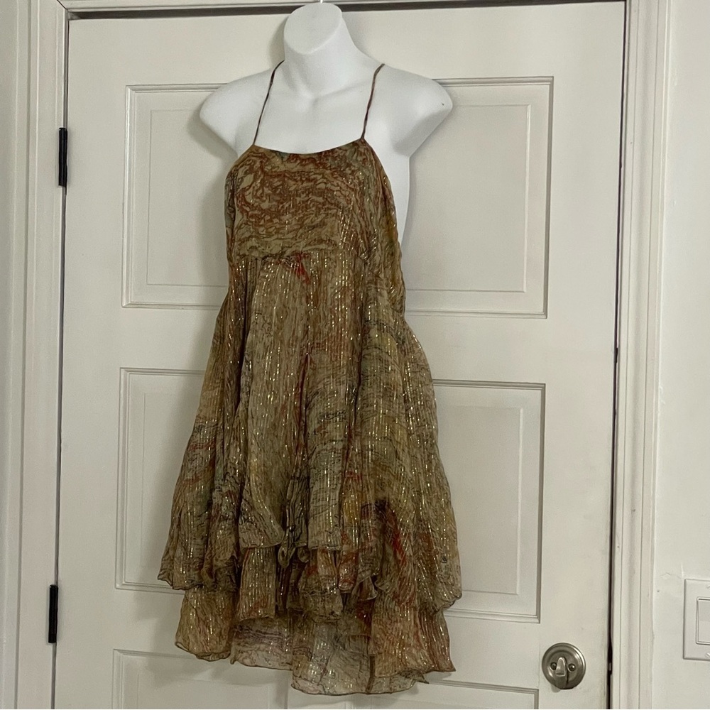 Raga Zuri‎ Minidress in Golden Haze Crossback